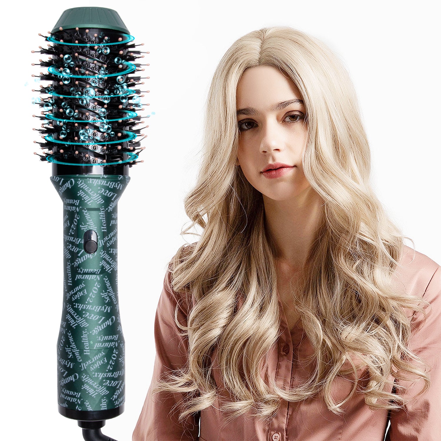 Hair Dryer Brush, Hot Air Brush With Enhanced Barrel, Blow Dryer Brush And Styler Volumize In One, Hair Dryer Multifunctional Ceramic Tourmaline Negative Ion Hot Air Styling Brush For Women