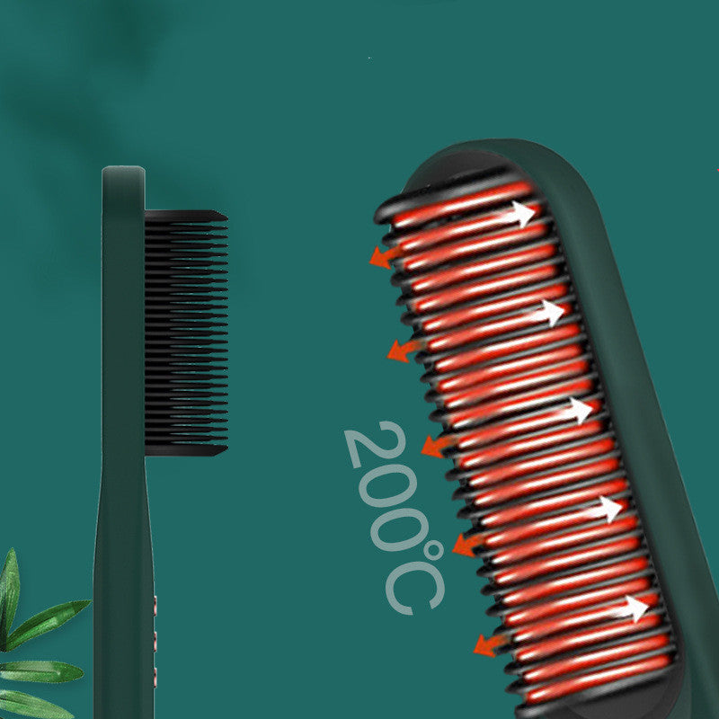 Beard Comb Beard Hair Straightener Brush Hot Comb Curling Iron