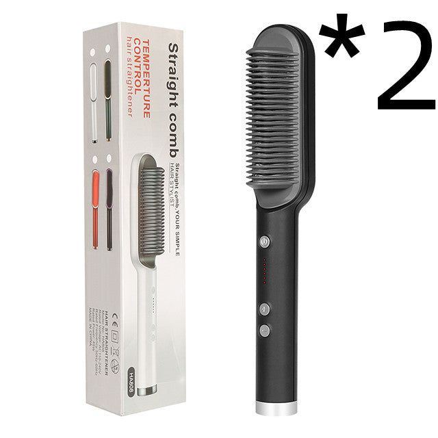 New 2 In 1 Hair Straightener Hot Comb