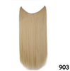 S-noilite 20 inches Invisible Wire No Clips in Hair Extensions Secret Fish Line Hairpieces Silky Straight Synthetic