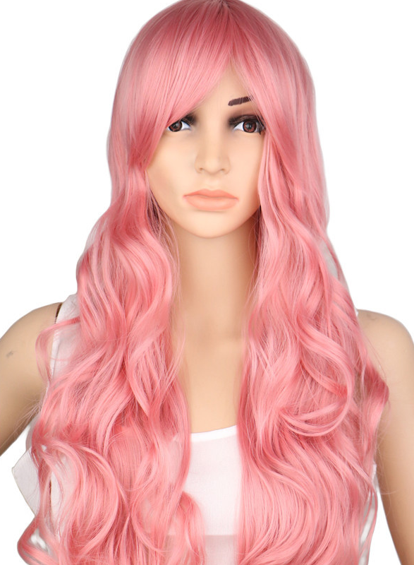 Long curly Pink wig