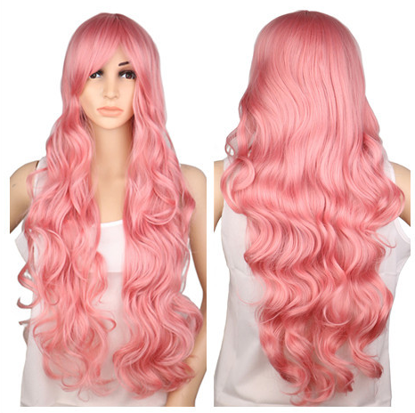 Long curly Pink wig