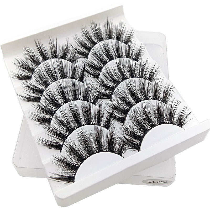 3D False Eyelashes 5Pairs Natural And Soft