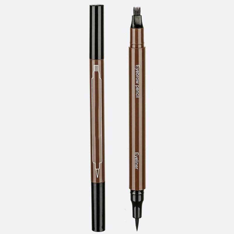 Double-tip eyebrow pencil eyeliner