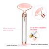 Electric Vibrating Natural Rose Quartz Jade Facial Roller