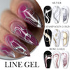 Metal Painted Cable Gel Nail Polish Nail Art Cable Adhesive Hoy Side Silver Phototherapy Metalic Glue