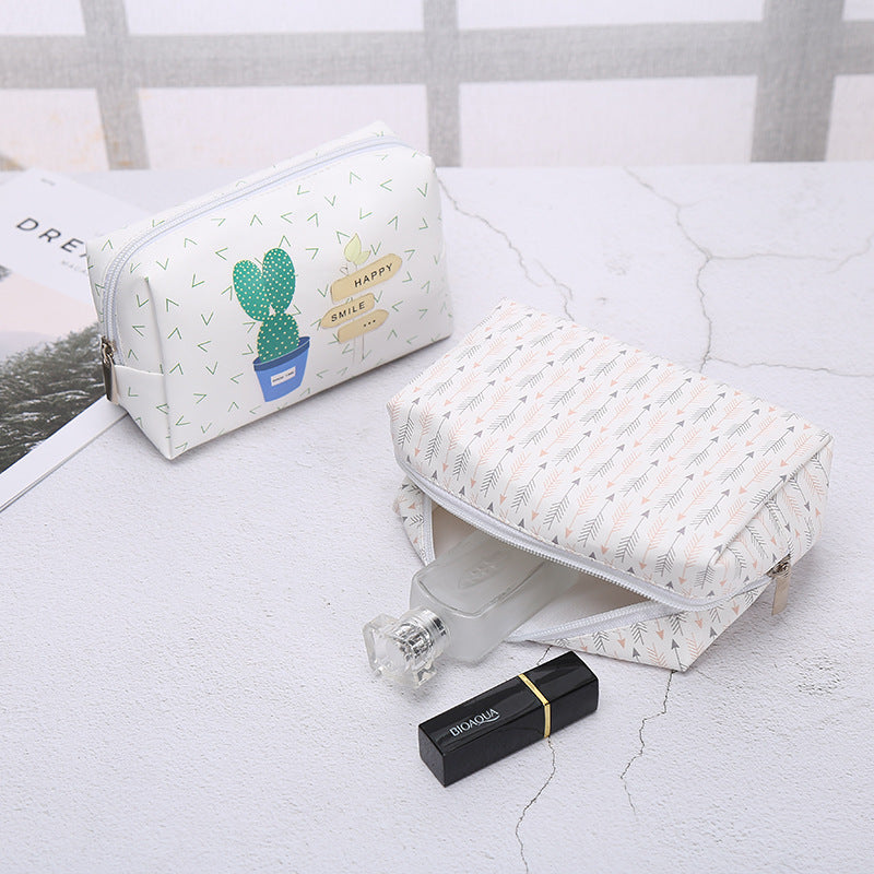 Korean Striped Cosmetic Bag Outdoor Travel Cosmetics