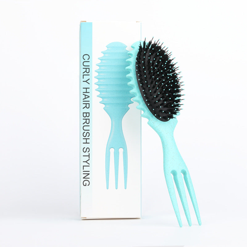 Curl Defining Bounce Hair Brush Barbershop Boar Bristle Comb Detangling Shaping Hairbrushes Professional Salon Home Styling Comb