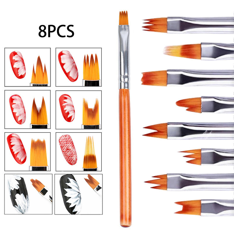 8 nail brushes set