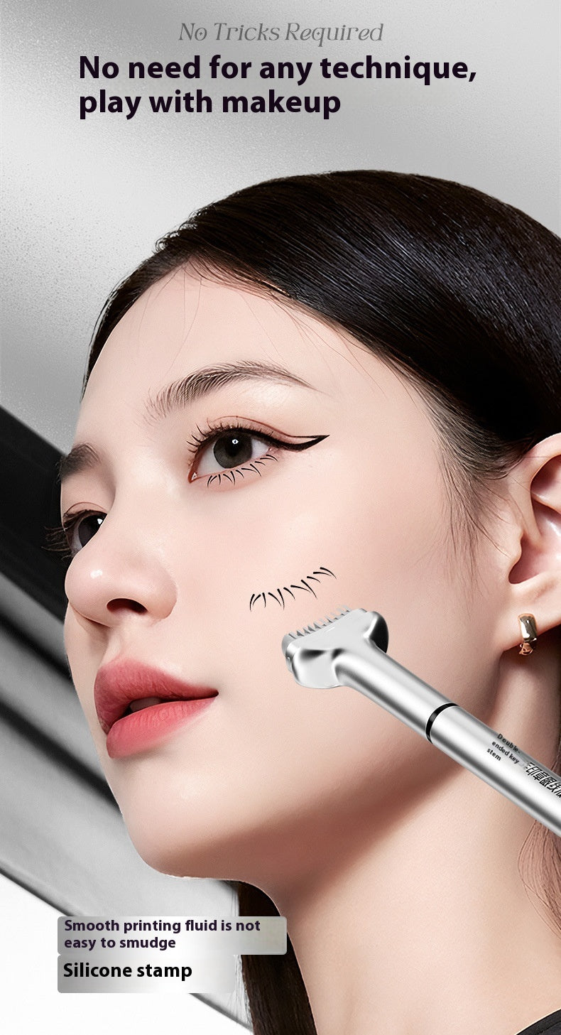 Double-headed Lower Eyelash Stamp Pen Waterproof Natural Long Lasting Eyeliner Beauty Products