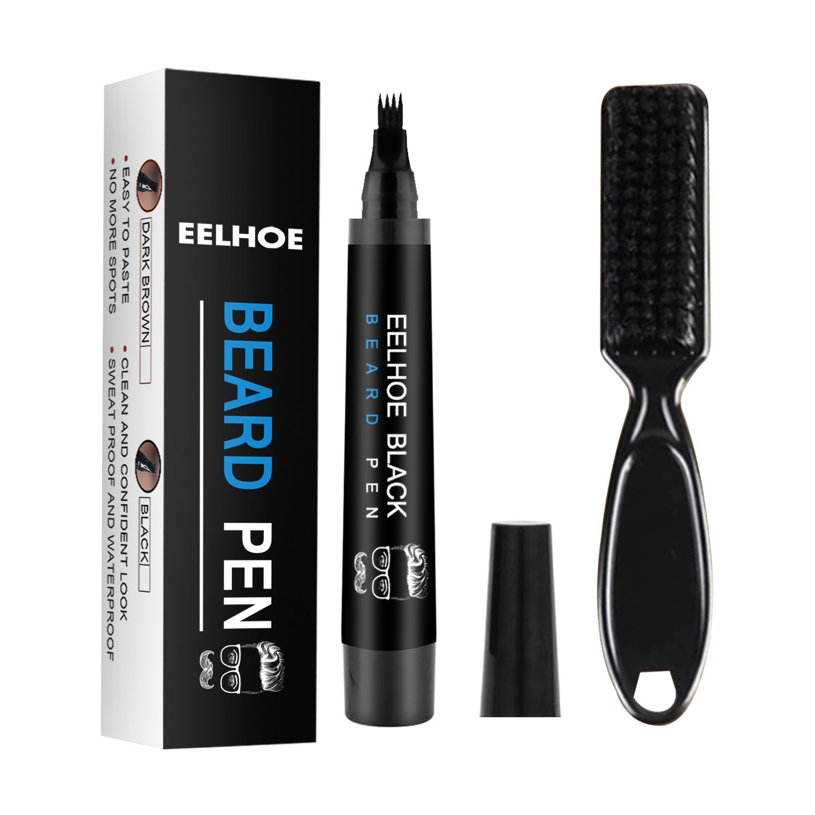 Beard Refill Pen Kit Waterproof Beard Tracing