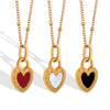 Double-Sided Color Heart-shaped Necklace Ins Style Niche Design Valentine's Day Personalized Love Necklace For Women Jewelry